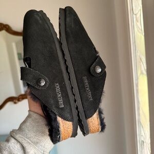 Birkenstock Clog Shearling Black 37 Narrow